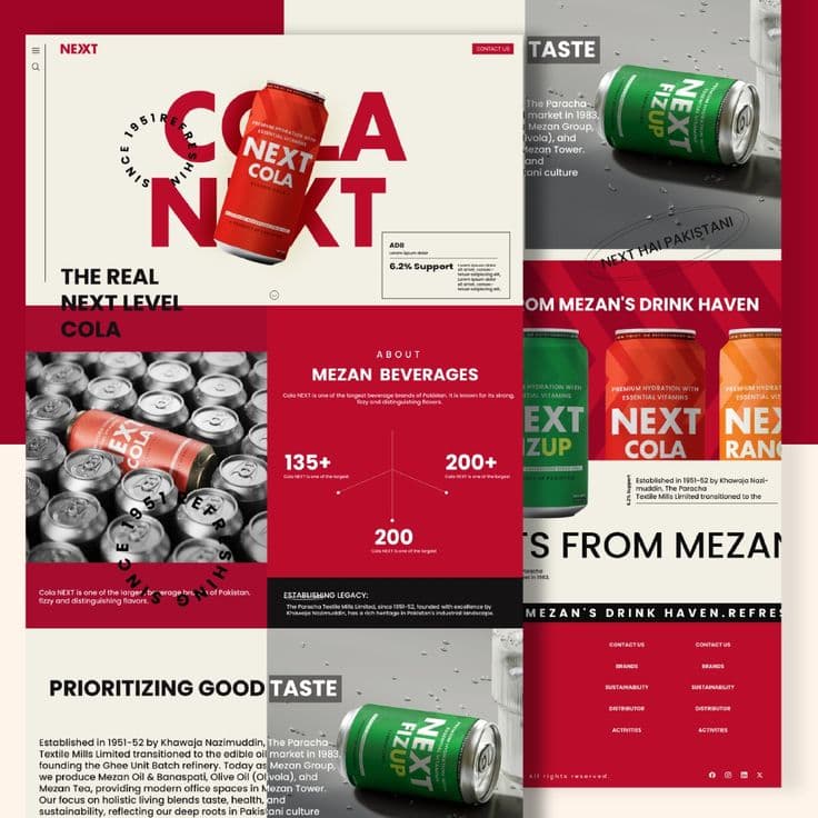 Next Cola Website UI