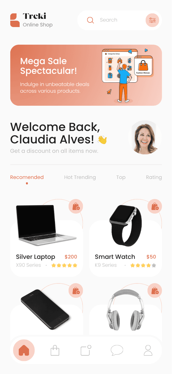 Treki E-Commerce App UI Design