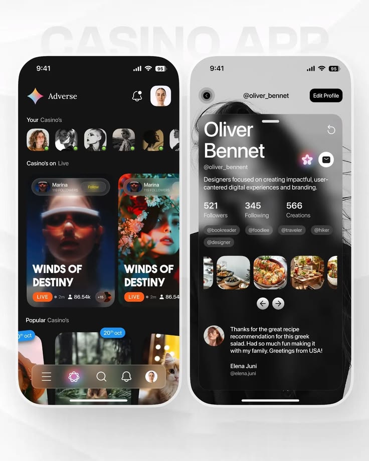 Adverse mobile app fintech UI design