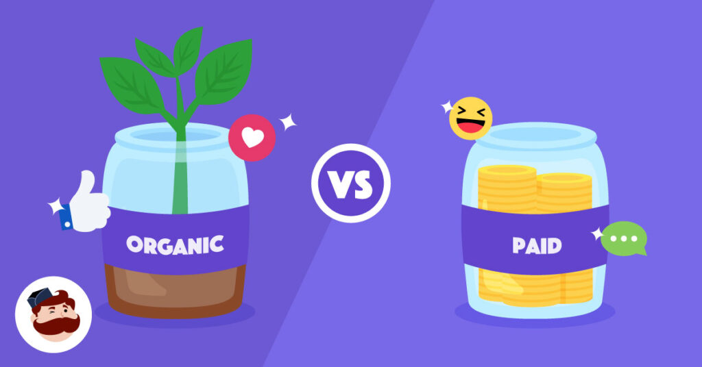 Comparison of organic and paid strategies